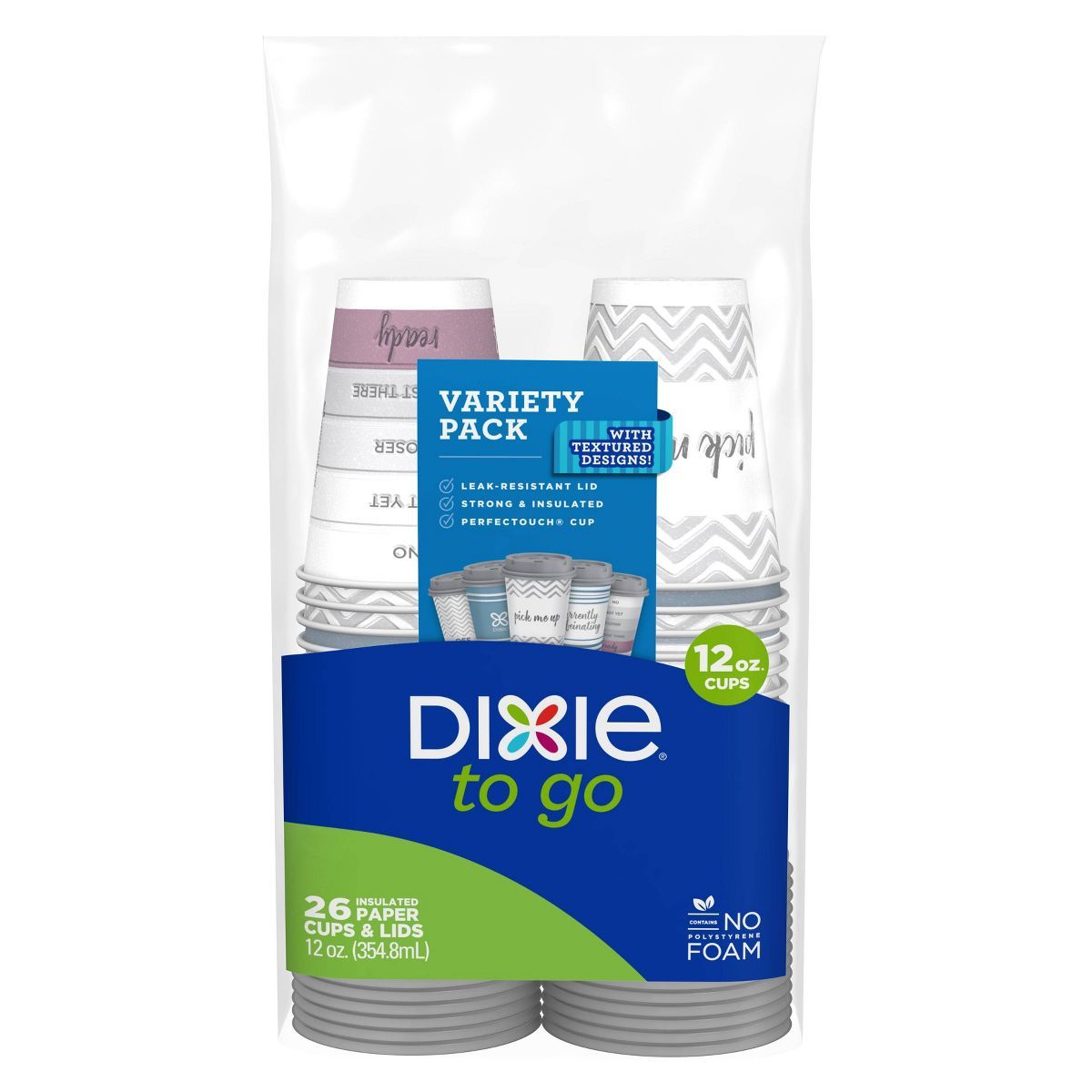 Dixie To Go Disposable Hot Cups & Lids - 12oz | Target