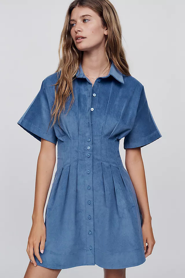 Tobie Corduroy Mini Shirtdress | Anthropologie (US)