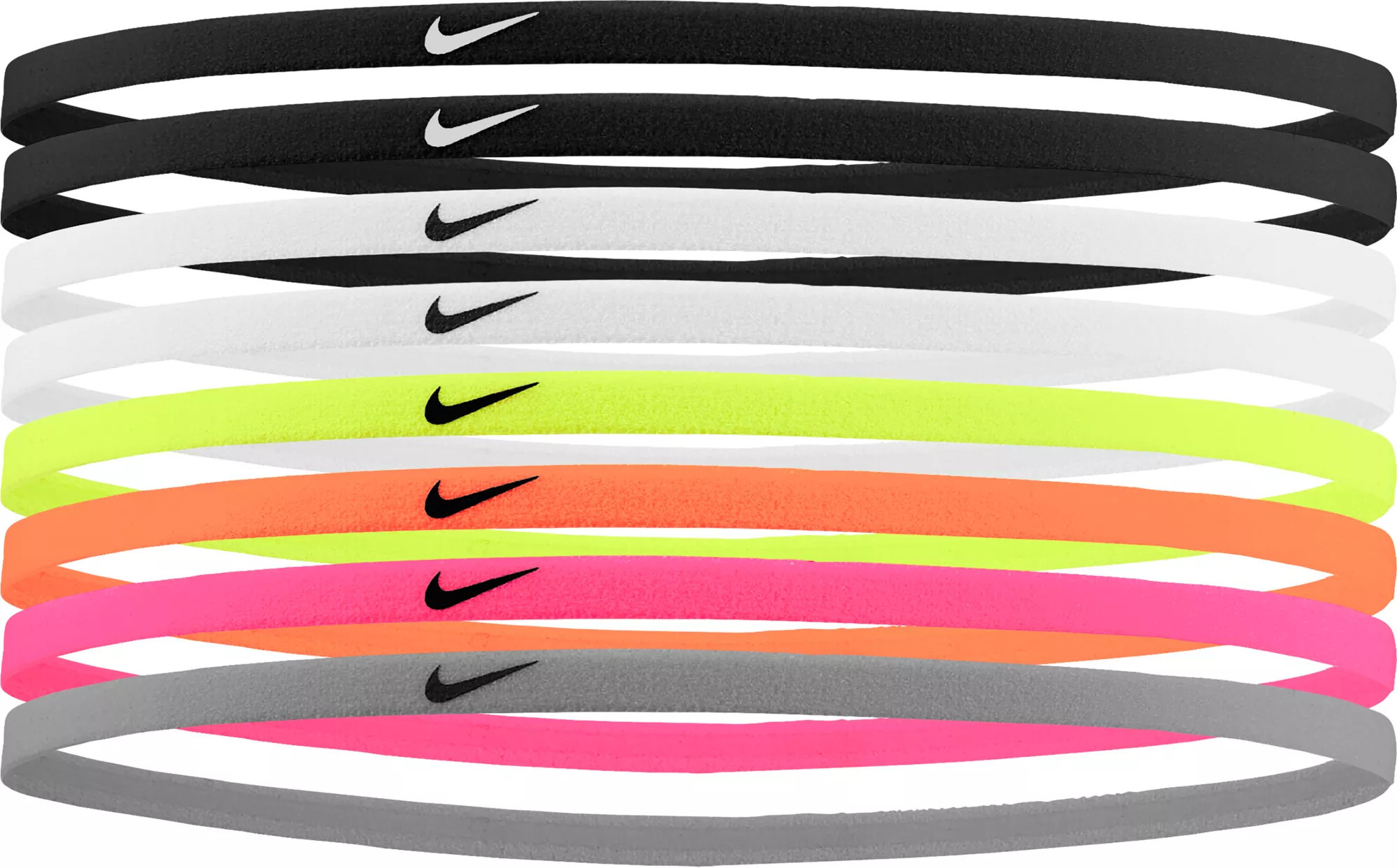Nike Girls' Skinny Headbands - 8 Pack, Black/Black/White | DICK'S Sporting Goods