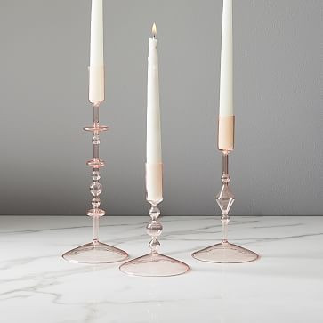 Paradiso Taper Holders - Blush | West Elm (US)