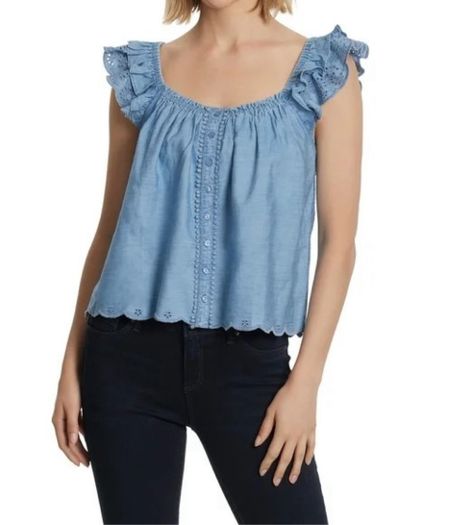 This blouse is made by Jessica Simpson. It comes in a variety of sizes and a few colors. The price point is amazing at $22!! 💙

#LTKfindsunder50 #LTKplussize #LTKsalealert