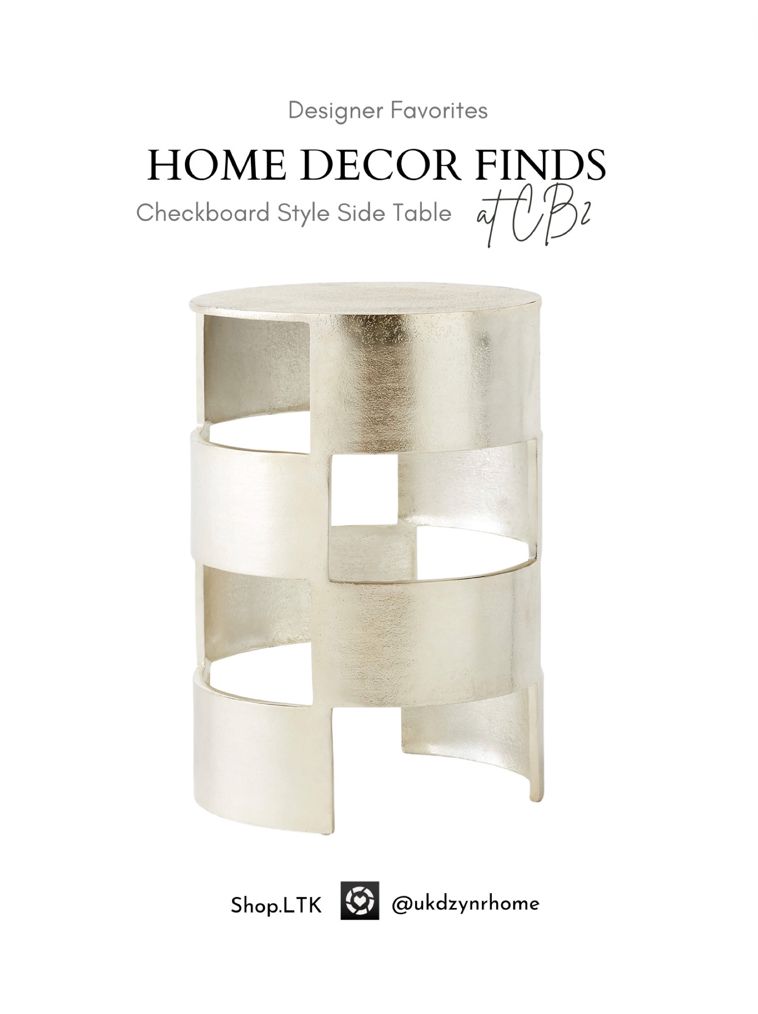 Designer Favorites Round Cast Checkerboard Style Side Table from CB2

#LTKhome