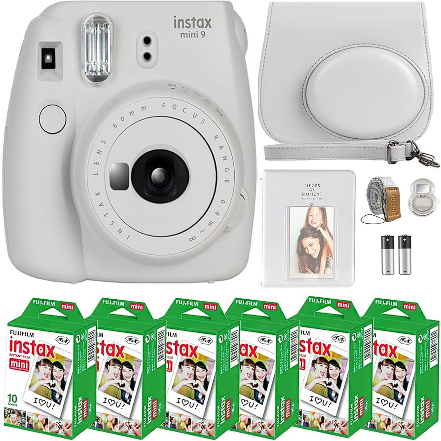 FujiFilm Instax Mini 9 Instant Camera + Fujifilm Instax Mini Film (60 Sheets) Bundle with Deals N... | Amazon (US)
