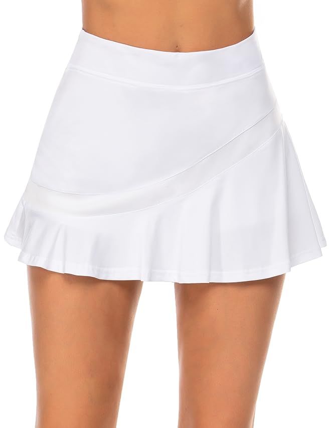 Tennis Skirt Athletic Pleated Mini Skirt Performance Golf Tennis Skorts Skirts for Women with Pocket | Amazon (US)