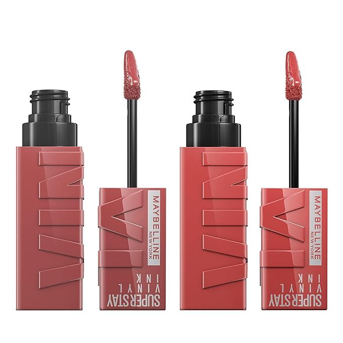 Maybelline Super Stay Vinyl Ink Liquid Lipstick Makeup, Peachy and Cheeky Bundle | Amazon (US)