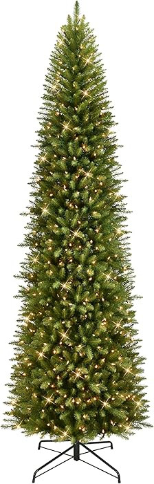 Puleo International 9ft Pre-Lit Slim Fraser Fir Christmas Tree with 550 Clear Lights, 1828 Realis... | Amazon (US)