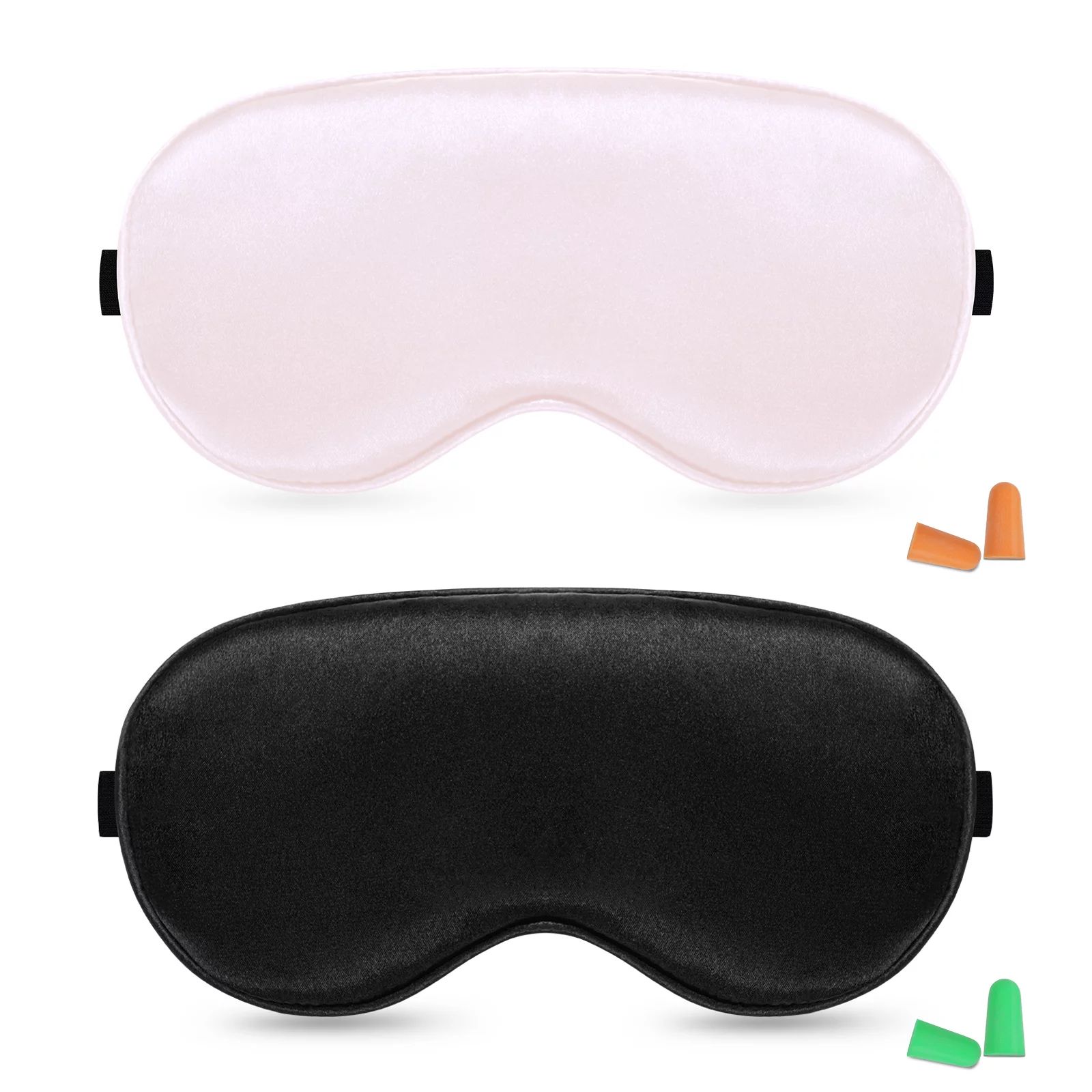 Ktinnead 2 Pack Silk Sleep Mask,Eye Mask for Sleeping,100% Real Natural Pure Silk Eye Mask with A... | Walmart (US)