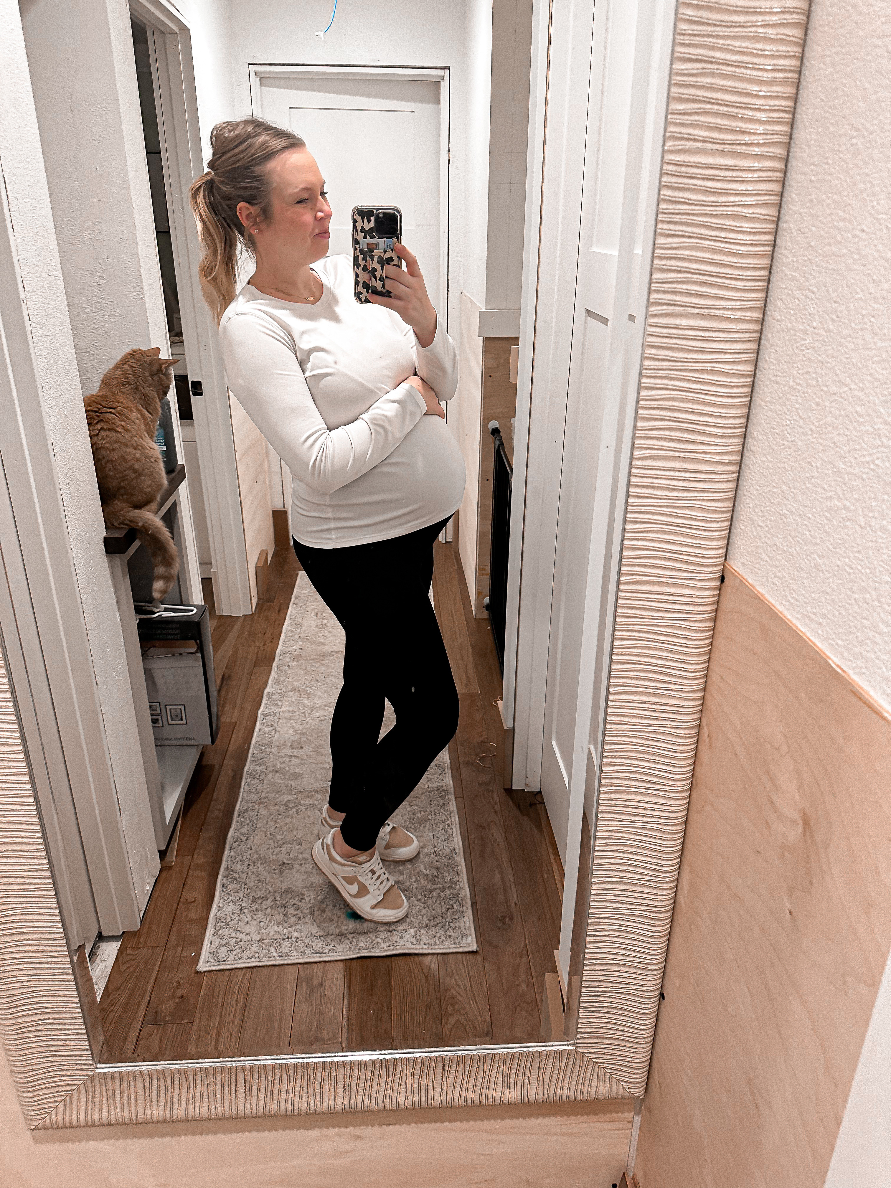 Simple basic mom outfit// pregnancy outfit// bump outfit 

#LTKBump #LTKFitness #LTKStyleTip