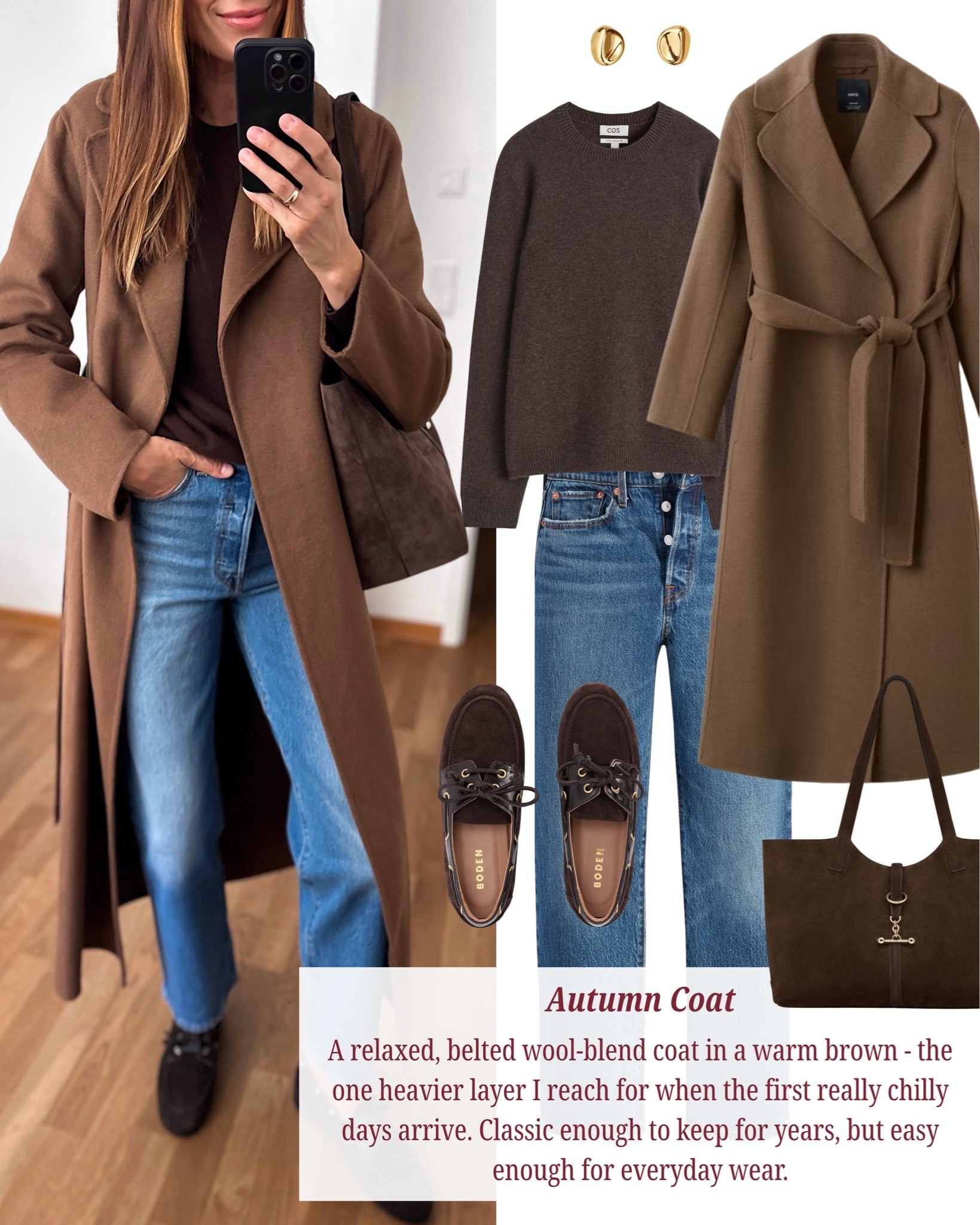 Autumn inspo & Fall staples 🍂
- Suede boat shoes @Boden (UK) 
@Boden (US) 
- Jeans @levi 
- Tote @Strathberry 
- Cashmere crewneck- I‘m wearing @UNIQLO (also linked si mi lar options)
___
#autumnoutfit #ad #autumncoat #falllook

#LTKautumn #LTKstyletip
