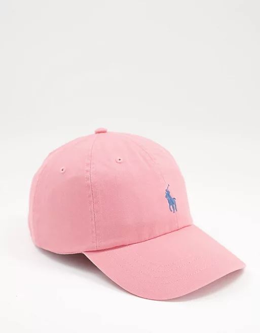 Polo Ralph Lauren icon logo twill baseball cap in desert rose pink | ASOS (Global)