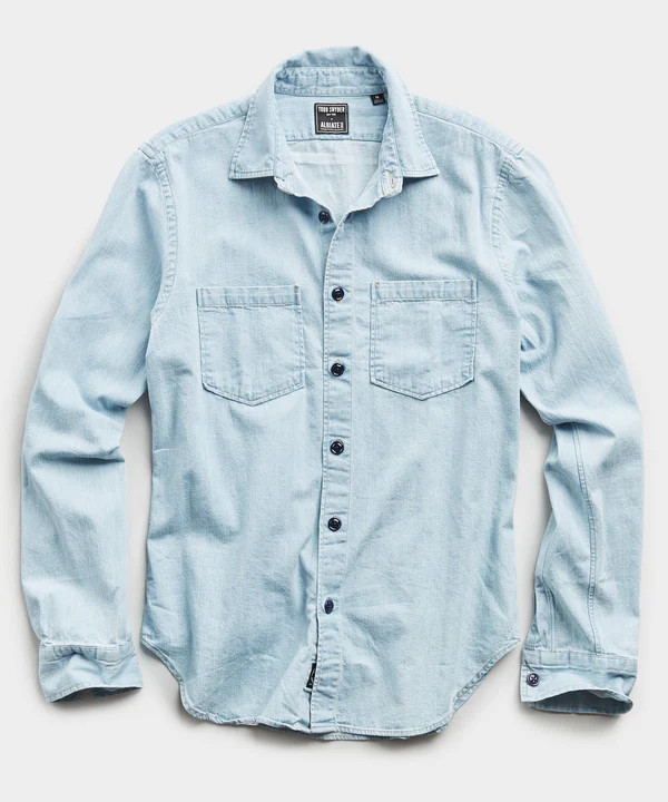 Slim Fit Italian Denim Overshirt | Todd Snyder