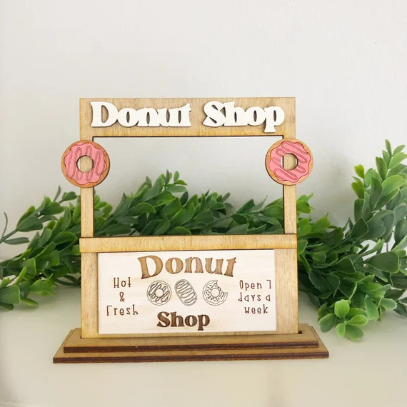 Donut Shop Stand Donuts Sprinkles Tiered Tray | Etsy | Etsy (US)