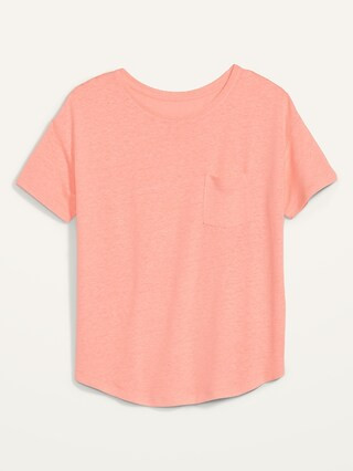 Loose Linen-Blend Easy Pocket Tee for Women | Old Navy (US)