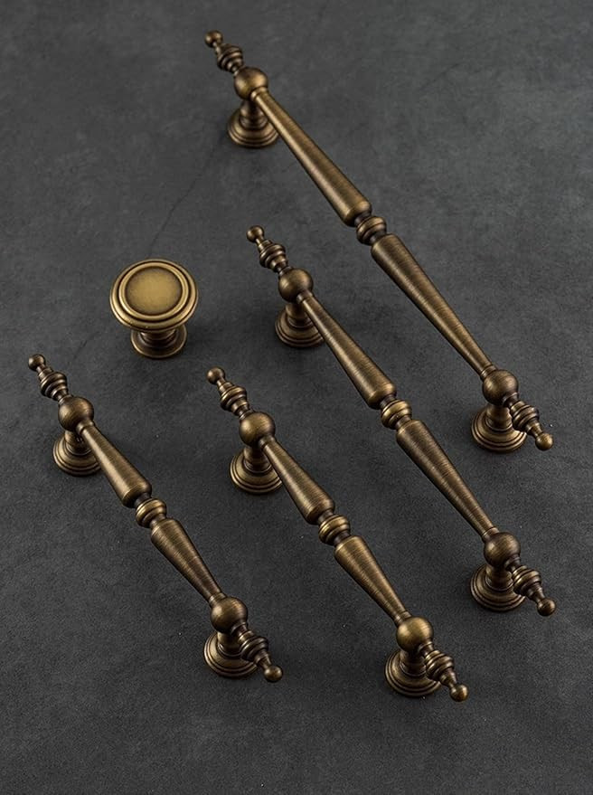 LBFEEL 3.78" Vintage Bronze Drawer Pulls Handles Knobs European Cabinet KnobHandle Antique Dresse... | Amazon (US)