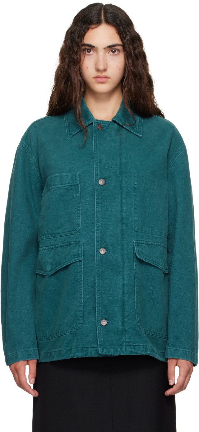 TONYWACK - Green Brushed Cotton Barn Jacket | SSENSE