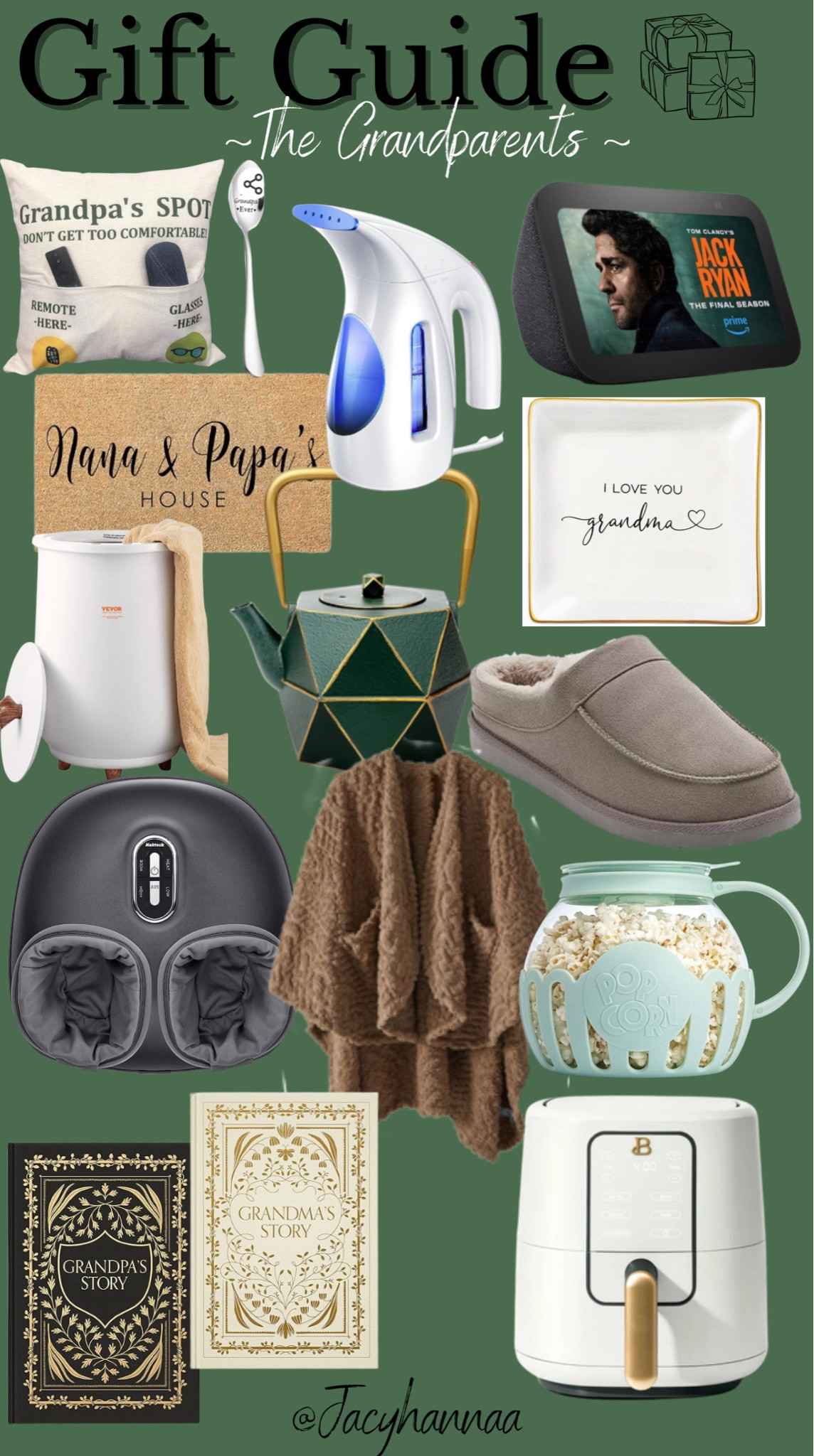 Gift guide for the grandparents🎁✨


Gifts for grandma, gifts for grandpa, grandparents, cozy gift guide, home owner, gift ideas

#LTKsalealert #LTKHoliday #LTKGiftGuide