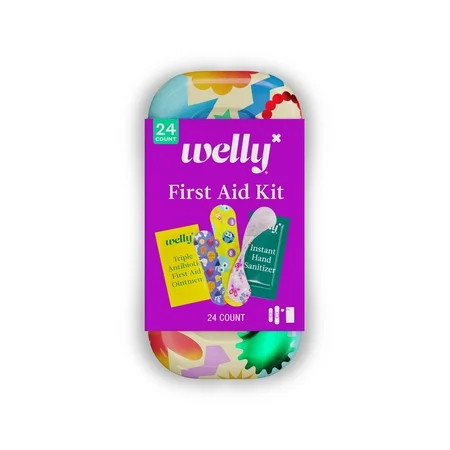 Welly First Aid Kit, Quick Fix Kit for On the Go, Assorted Bandages and Ointments, 24 Count | Walmart (US)