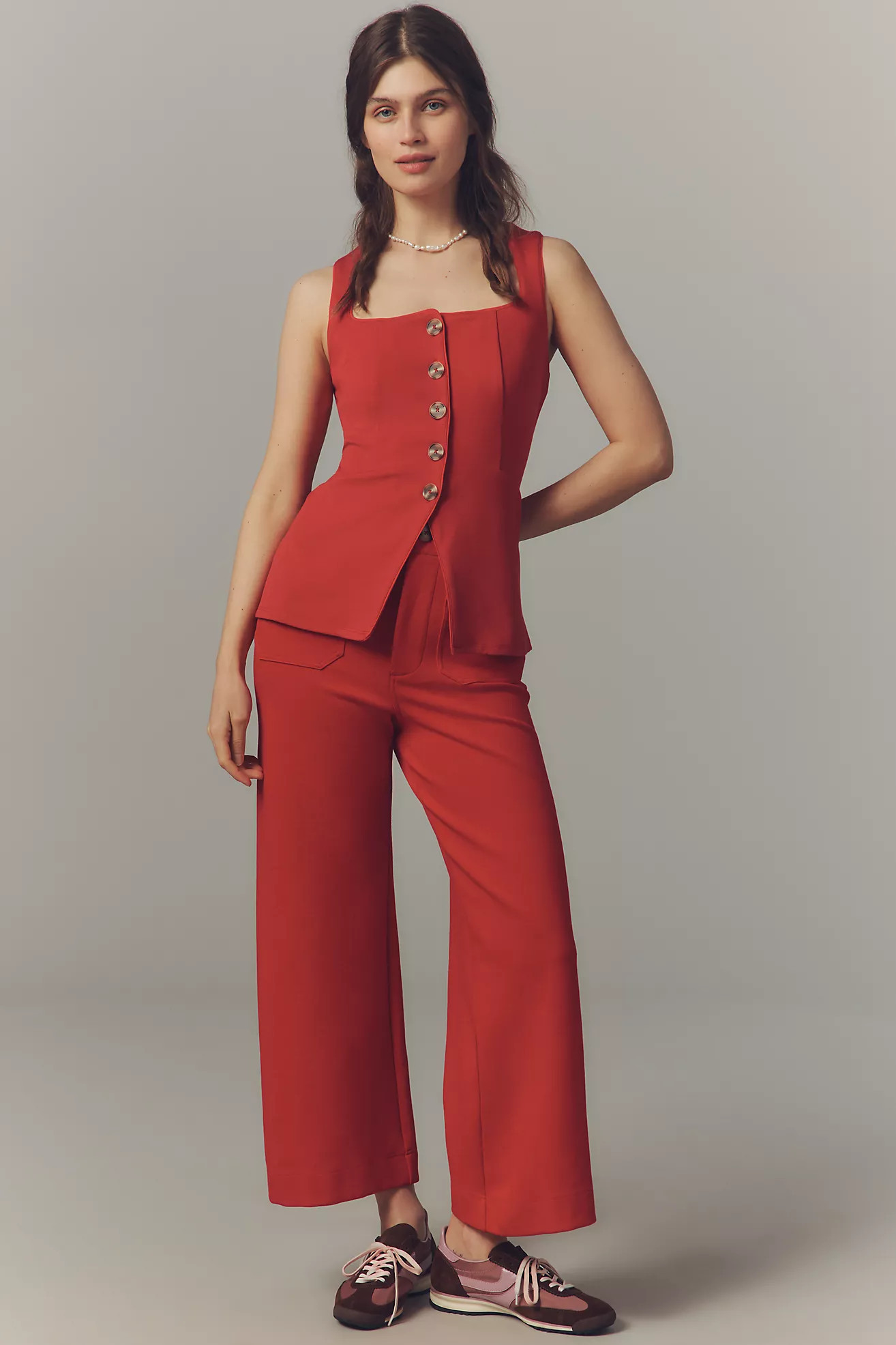 Maeve Structured Longline Vest | Anthropologie (US)