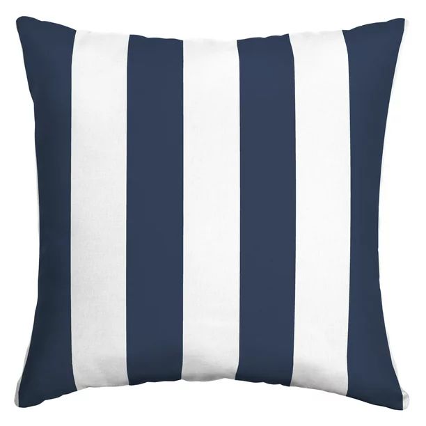 Arden Selections Essentials Outdoor Pillow 16 x 16, Sapphire Blue Cabana Stripe | Walmart (US)