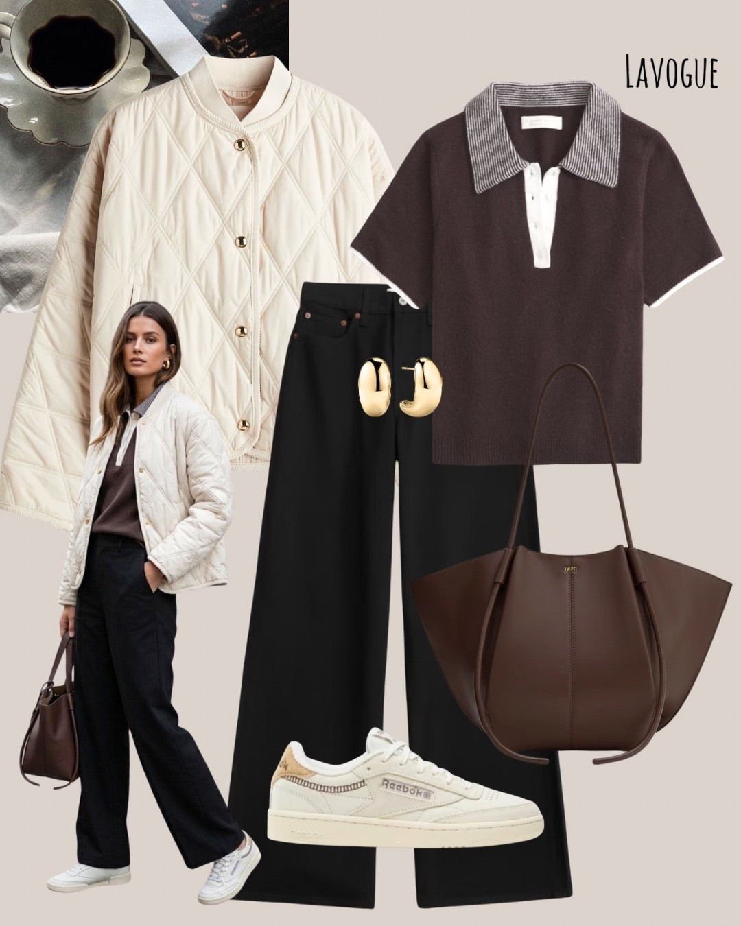 Cream quilted jacket over a brown polo sweater, styled with black jeans and cream sneakers for a clean, effortless vibe. Finished with a brown bag to tie it all together.
Easy, chic, and perfect for everyday ✨. Be spring ready!!

Shop Below 👇🏼 

#LTKSeasonal #LTKWorkwear #LTKootd