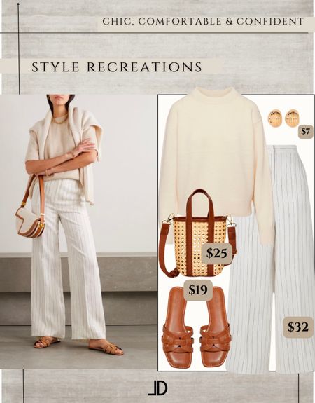 Style recreations target, new arrivals, spring outfit, pinstripe linen pants, cashmere sweater, Raton tote 
And eves Saint Laurent style sandals. This outfit is perfect for any casual day, lunch, the movies, shopping, brunch, school events. 

"Helping You Feel Chic, Comfortable and Confident." -Lindsey Denver 🏔️ 

Follow my shop @Lindseydenverlife on the @shop.LTK app to shop this post and get my exclusive app-only content!

#liketkit #LTKover40 #LTKworkwear #LTKfindsunder50
@shop.ltk
https://liketk.it/4uVB9