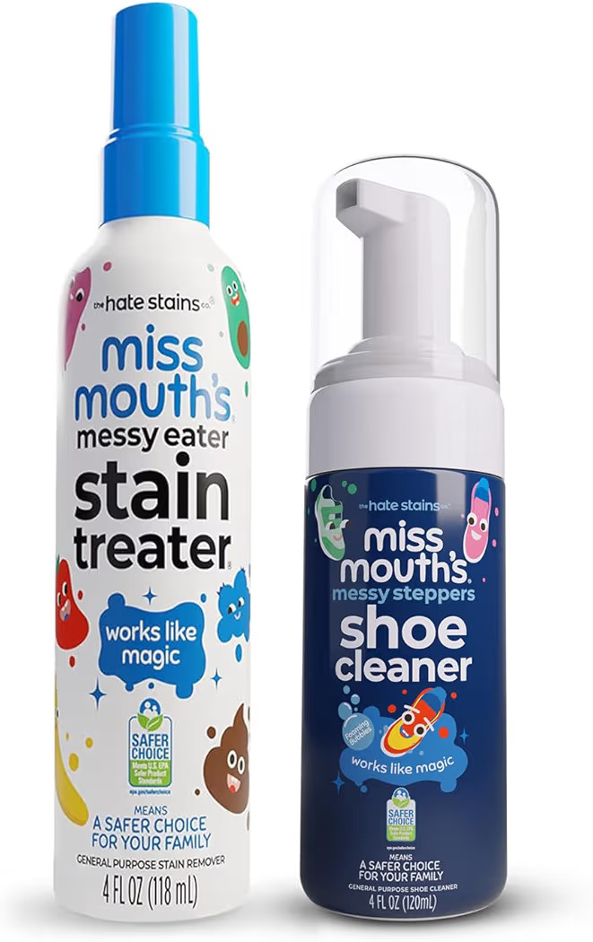 Miss Mouth's Messy Eater Stain Treater and Messy Steppers Shoe Cleaner Magic Duo - Stain Remover ... | Amazon (US)