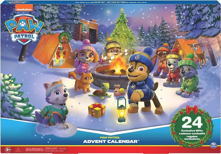PAW Patrol: 2023 Advent Calendar with 24 Surprise Toys - Figures, Accessories and Kids Toys for A... | Amazon (US)