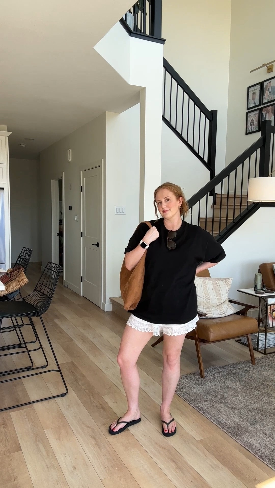 Effortless summer uniform ✔️ An oversized tee, soft white shorts, and simple flip flops make the perfect casual outfit for running errands or lounging at home. This t-shirt might just be the perfect oversized tee (I’m wearing a size Medium and it fits oversized) and these white lace-trim shorts are the prettiest little detail (wearing size Medium). Linking everything, plus my go-to suede tote for tossing in all the daily essentials!

casual summer outfit, everyday summer uniform, American Eagle oversized t-shirt, soft white shorts, lace trim shorts, suede tote bag, errand day outfit, summer basics



#LTKsummer #LTKcanada #LTKmidsize