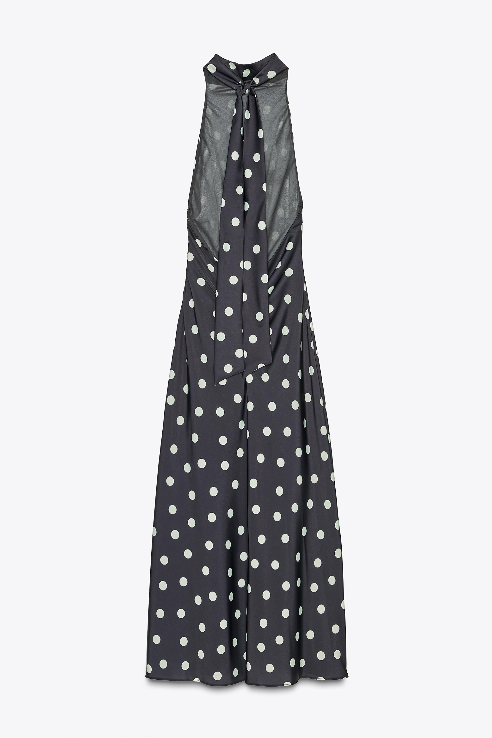 POLKA DOT SATIN MIDI DRESS | Zara US