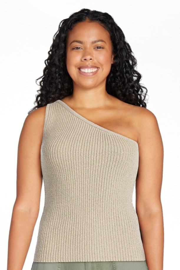 Scoop Women's and Women's Plus One Shoulder Knit Top, Sizes XS-4X | Walmart (US)