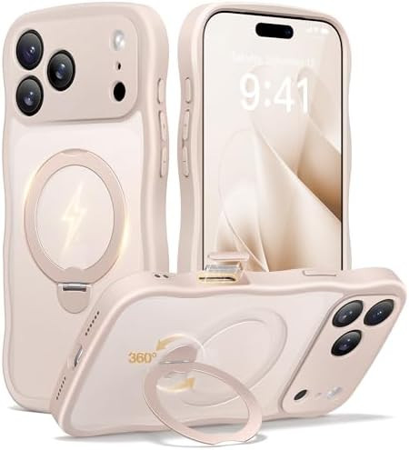 CAPRARO for iPhone 17 Pro Max Case with 360° Spin Magnetic Stand for Women, [Compatible with Mag... | Amazon (US)