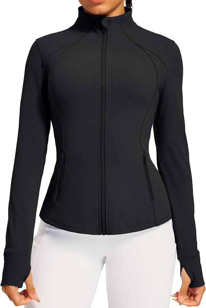 IUGA Women's Workout Jackets BBL Running Athletic Jackets Lightweight Full Zip Up Slim Fit for Wo... | Amazon (US)