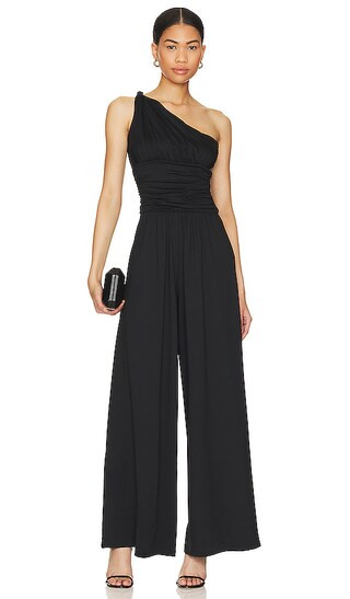 One Shoulder Twist Jumpsuit in Black | Revolve Clothing (Global)