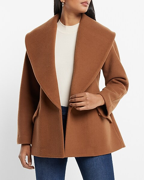 Shawl Lapel Wrap Coat | Express