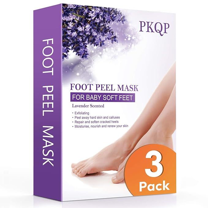 3 Pack Foot Peel Mask-Natural Exfoliation Foot Peel for Dry Dead Skin, Callus, Repair Rough Heels... | Amazon (US)