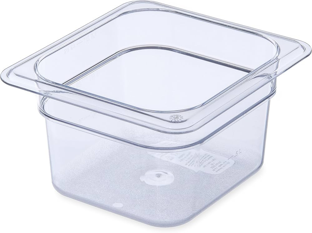 Carlisle FoodService Products Plastic Food Pan 1/6 Size 4 Inches Deep Clear | Amazon (US)