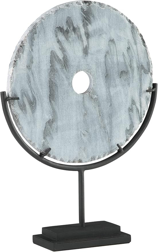 Signature Design by Ashley Jillsen Contemporary Disc Sculpture, Gray | Amazon (US)