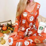 Monogram Happy Fall Pajama Set | I Love Jewelry