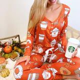 Monogram Happy Fall Pajama Set | I Love Jewelry