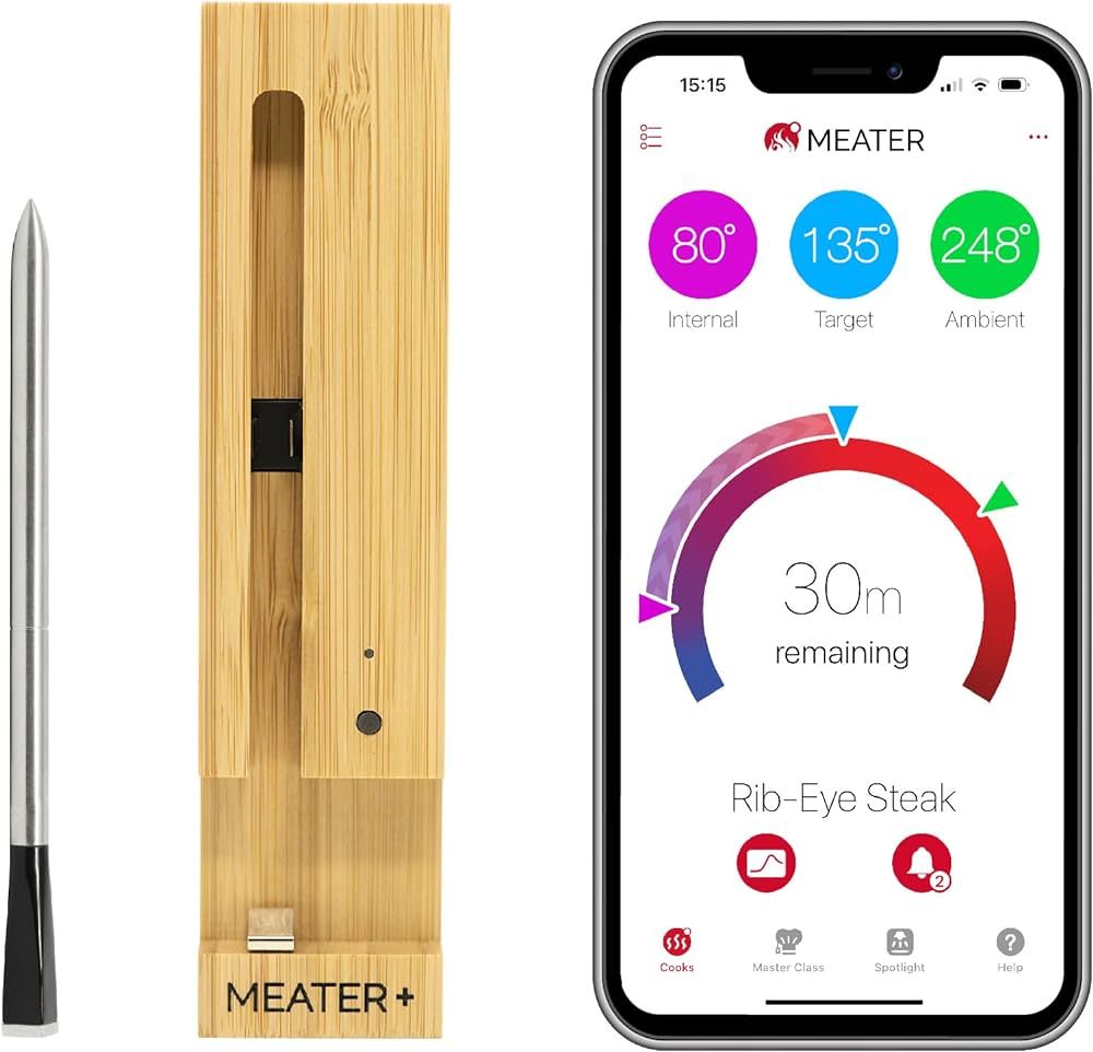 MEATER Plus: Long Range Wireless Smart Meat Thermometer with Bluetooth Booster | For BBQ, Oven, G... | Amazon (US)