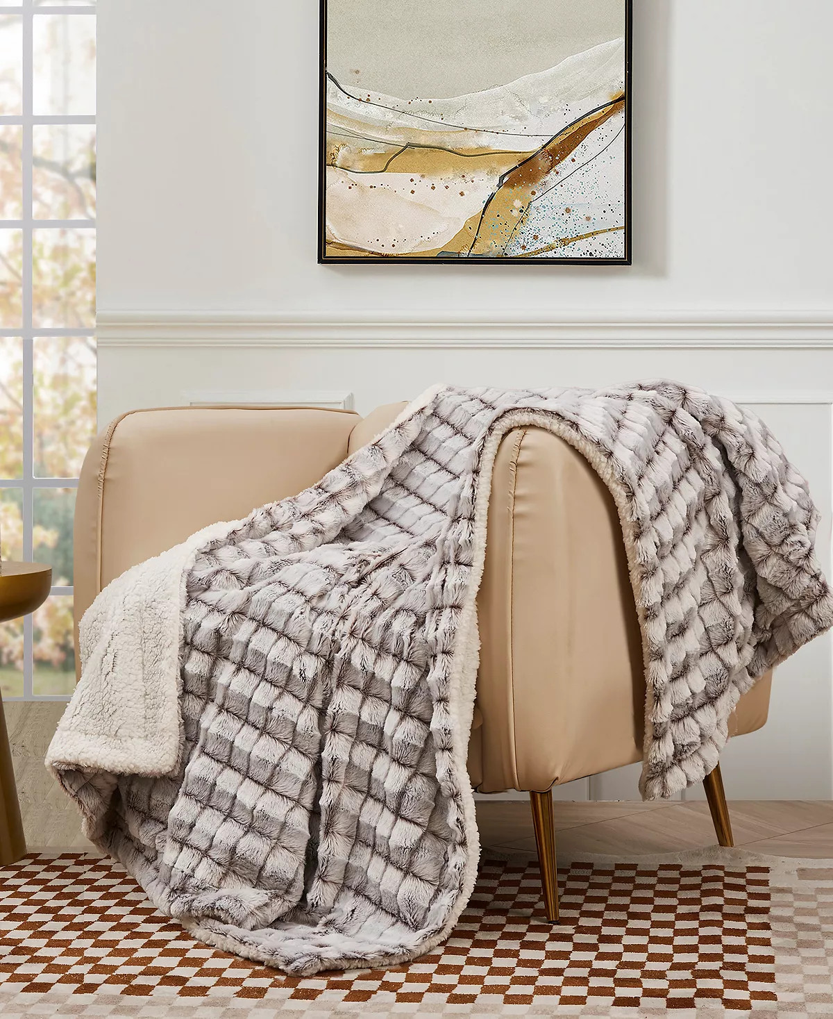 Reversible Micromink to Faux-Sherpa Tie-Dye Throw, 50" x 60", Created for Macy's | Macy's Canada