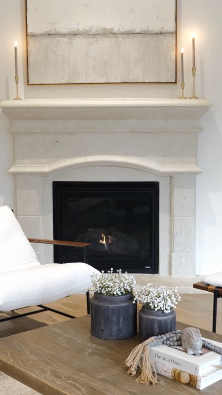 Back to fireplace weather ✨

Walmart find
Black vase
Fireplace decor
Spring decorr

#LTKhome