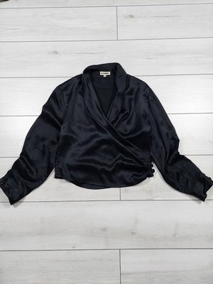 Rare Vintage JIL SANDER Womens Luxury Silk Black Shirt Blouse Sz 40 L | eBay US