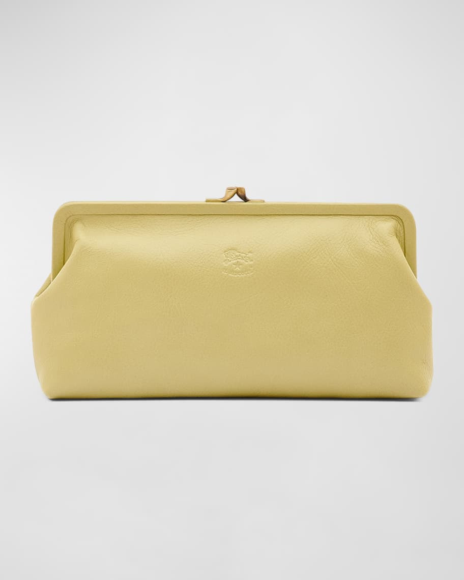 Il Bisonte Manuela Vegetable-Tanned Leather Clutch Bag | Neiman Marcus
