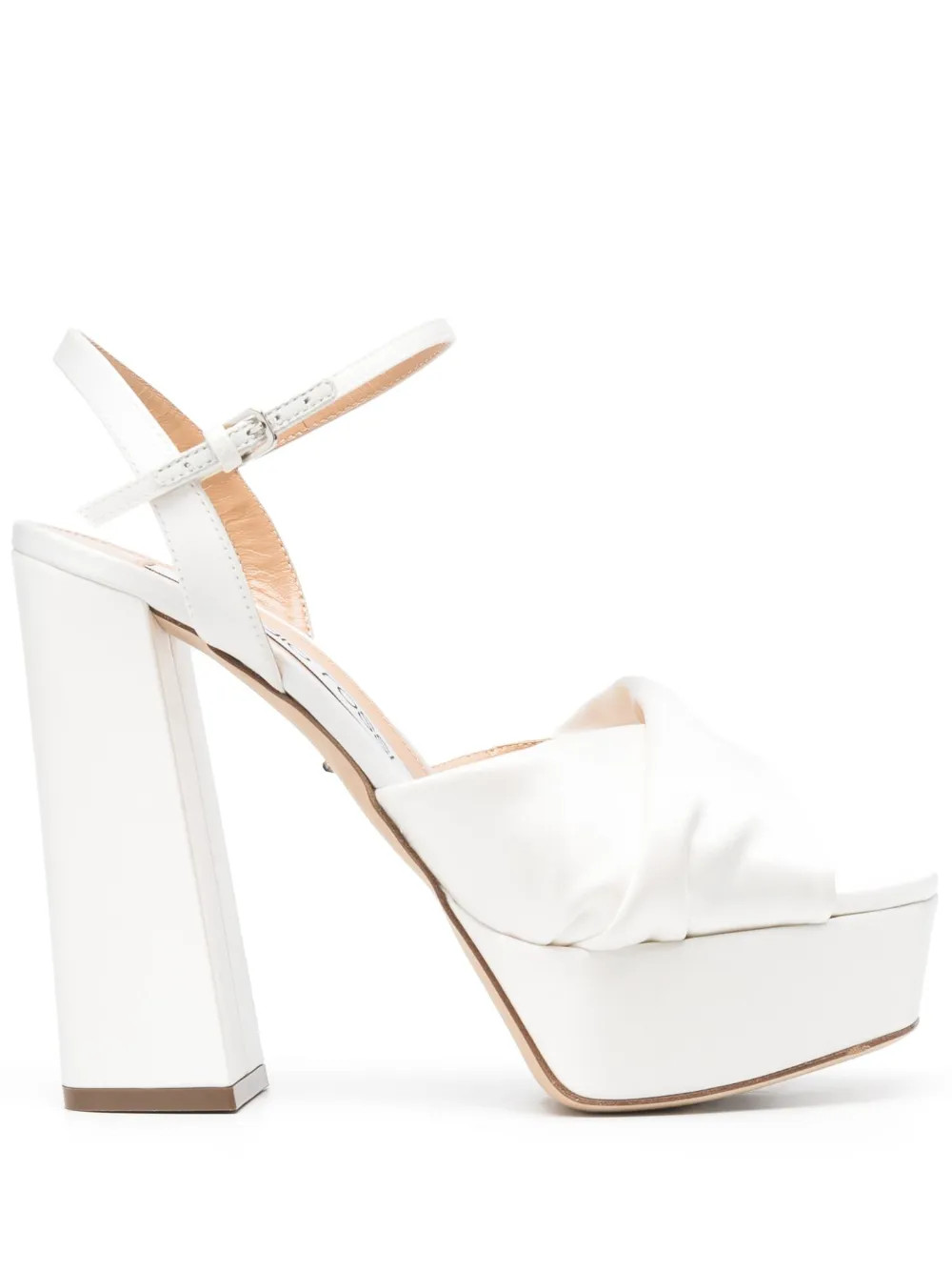 Sergio Rossi twist-detail 140mm Leather Sandals - Farfetch | Farfetch Global
