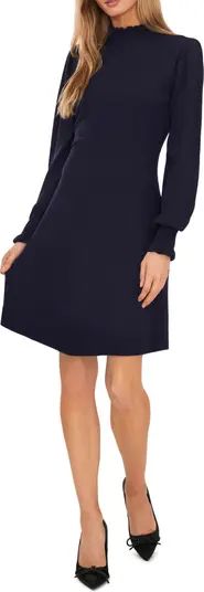 CeCe Mock Neck Long Sleeve Fit & Flare Sweater Dress | Nordstrom | Nordstrom