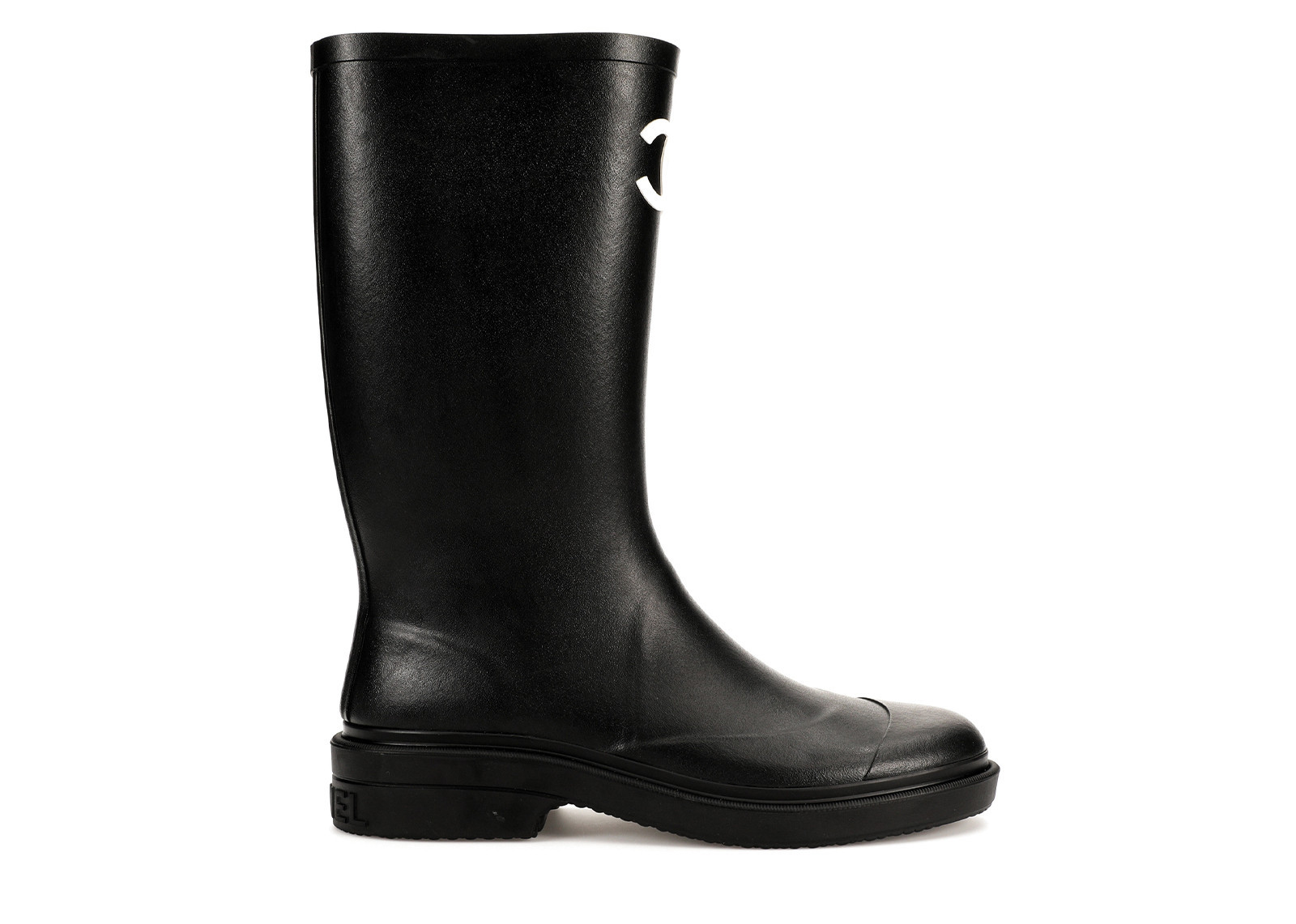 Women's Chanel Rubber Rain Boots Sneakers in Black/White | StockX