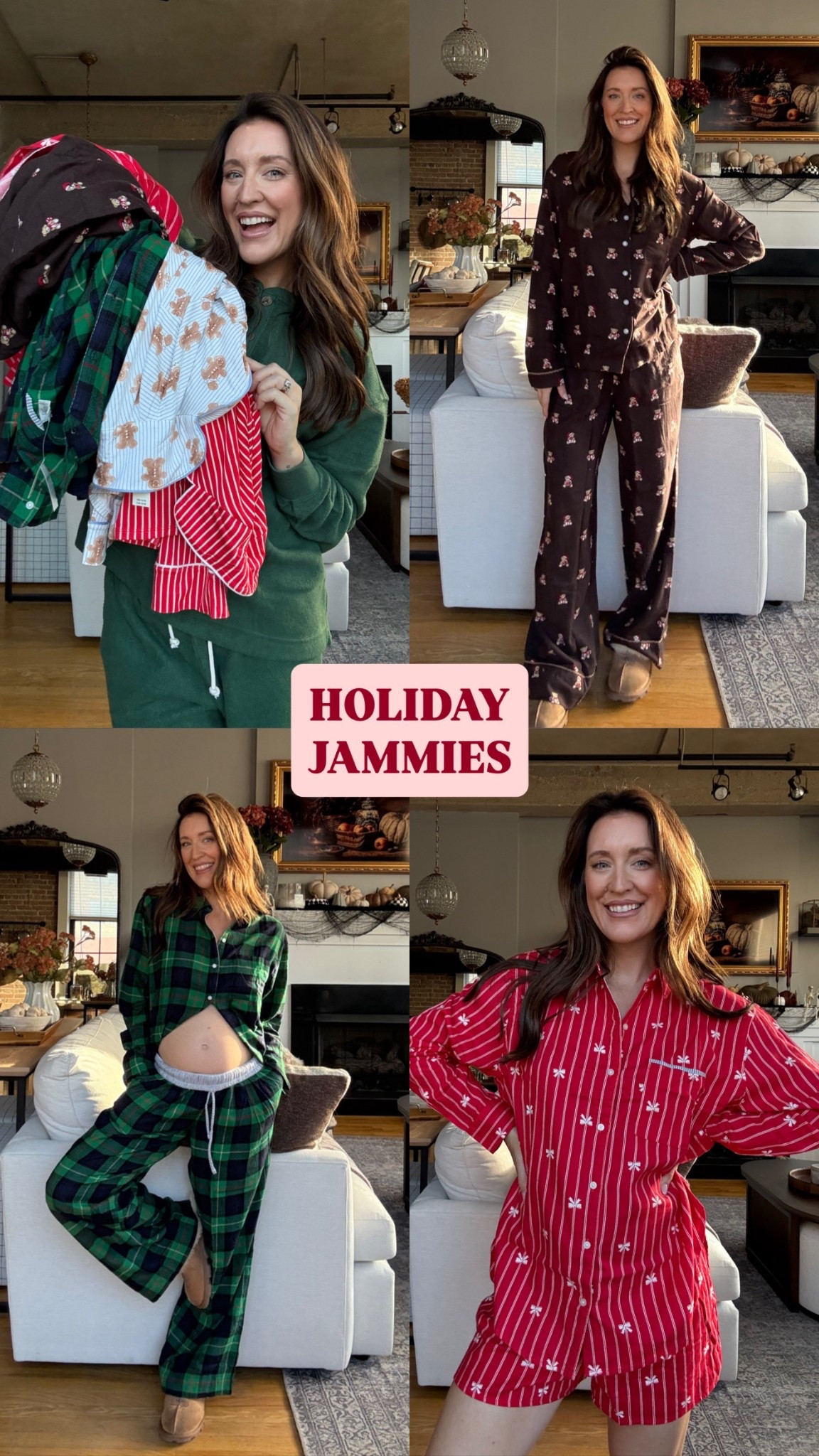 Aerie holiday pjs and cozies haul. Wearing a small in all (sized up for bump). 20% off with code JEN20

#LTKHoliday