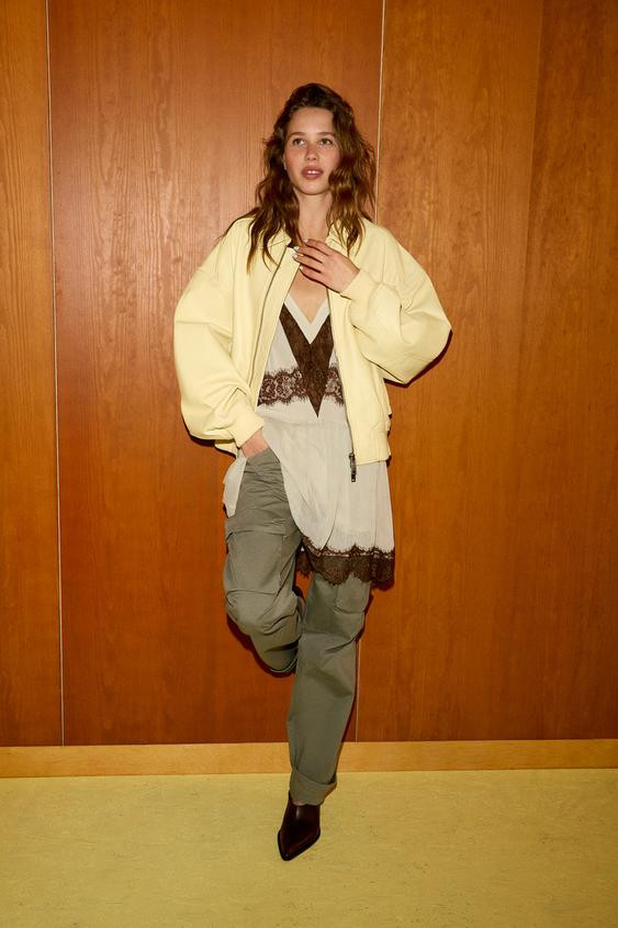 100% LEATHER BOMBER JACKET | Zara UK