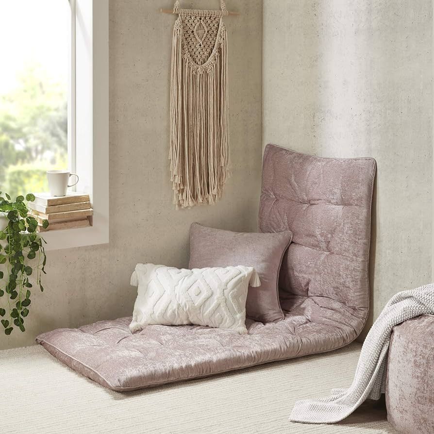 Intelligent Design Edelia Poly Chenille Lounge Floor Pillow Cushion 27x74 Blush | Amazon (CA)